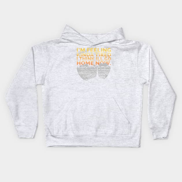 Feeling Kinda Tired Kids Hoodie by Red Wolf Rustics And Outfitters